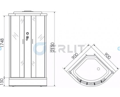 Душевая кабина Erlit ER3509P-C3