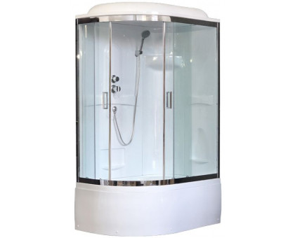 Душевая кабина Royal Bath RB 8120BK1-T-CH 120х80 см, с прозрачными стеклами, правосторонняя