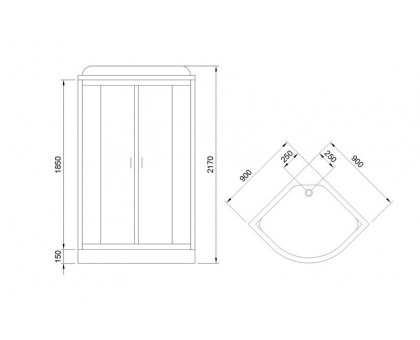 Душевая кабина Royal Bath RB 90HK7-WT-CH 90х90 см, с прозрачными стеклами