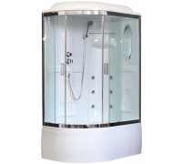 Душевая кабина Royal Bath RB 8120BK2-T-CH 120х80 см, с прозрачными стеклами, правосторонняя