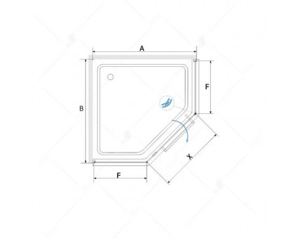 Душевой уголок RGW HO-084W 90x90, прозрачное стекло