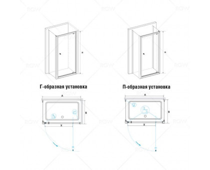 Душевой уголок RGW PA-43 (PA-05 + Z-050-1) 80x100, прозрачное стекло