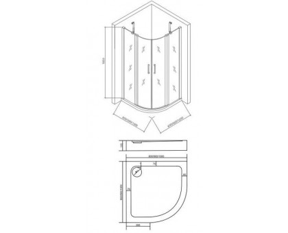 Душевое ограждение Good Door PANDORA R-100-T-CH 100х100 см