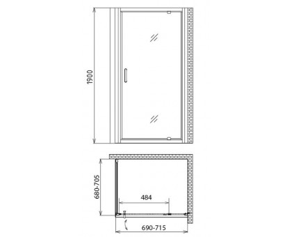 Душевой уголок Gemy Sunny Bay S28130-A70 70х70 см