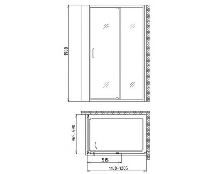 Душевой уголок Gemy Sunny Bay S28191B-A100 120х100 см